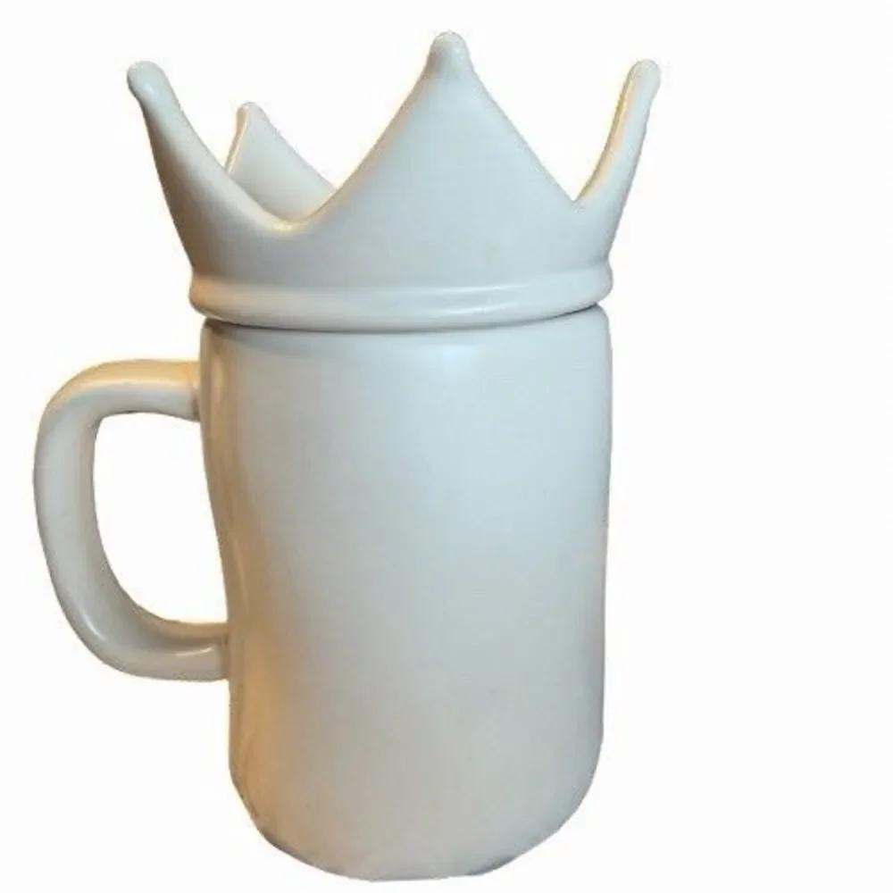 Rae Dunn QUEEN MOM Crown Mug White Ceramic Farmhouse Coffee Cup - Picture 9 of 10
